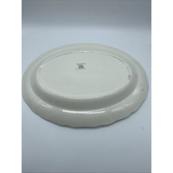 Keystone Serving Dish Platter Bowl By Canonsburg Pottery Co Vintage 8.75 x 11.5" - Picture 6 of 9